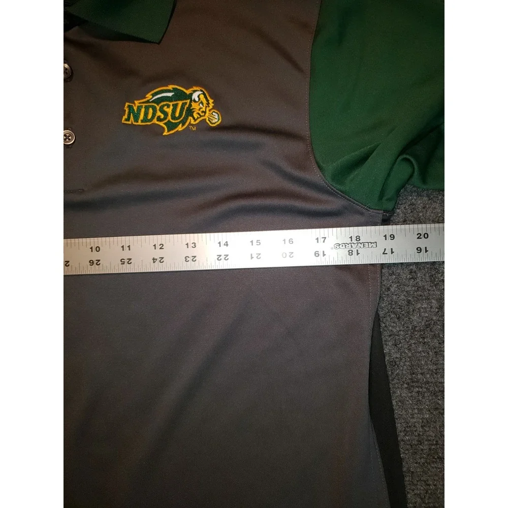 NDSU Nike Dri Fit Polo Shirt Gray Mens Small North Dakota